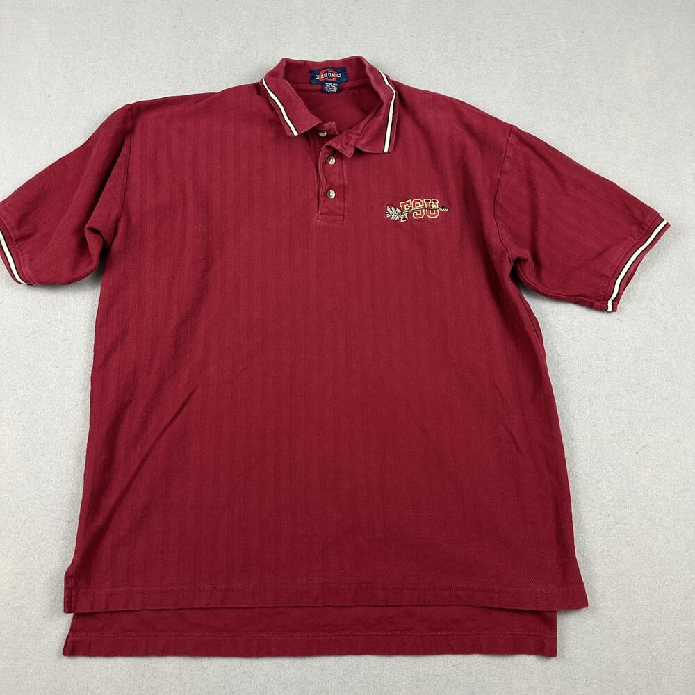 Vintage Florida State Seminoles Polo Shirt Men 2XL Red NCAA College Classics XXL